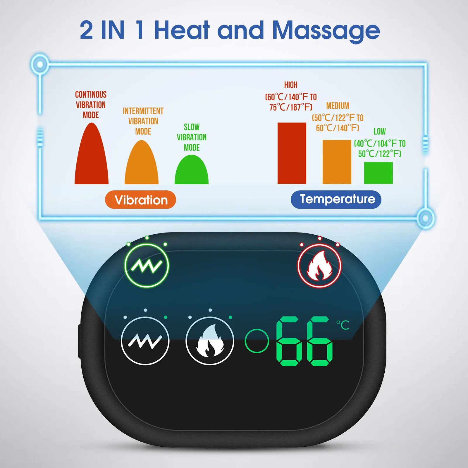 Electric Shoulder Massager Heating Pad Vibration Massage Support Belt Shoulder Thermal Brace