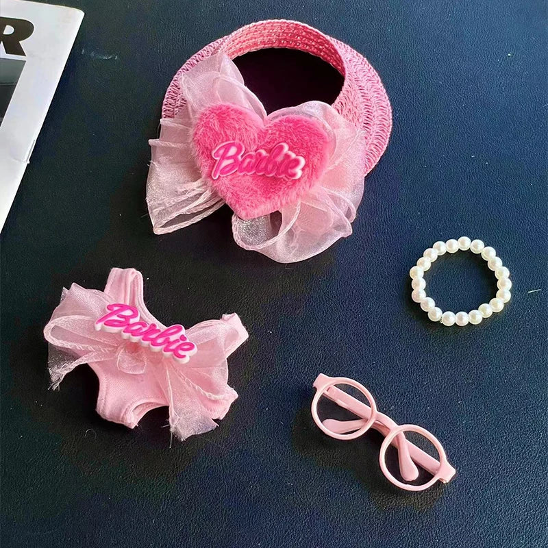 17cm Labubu Doll Luxury Clothing Customization Fashion Printed Hats Gorgeous Dresses Accessories Dollless Labubu Cute Clothing