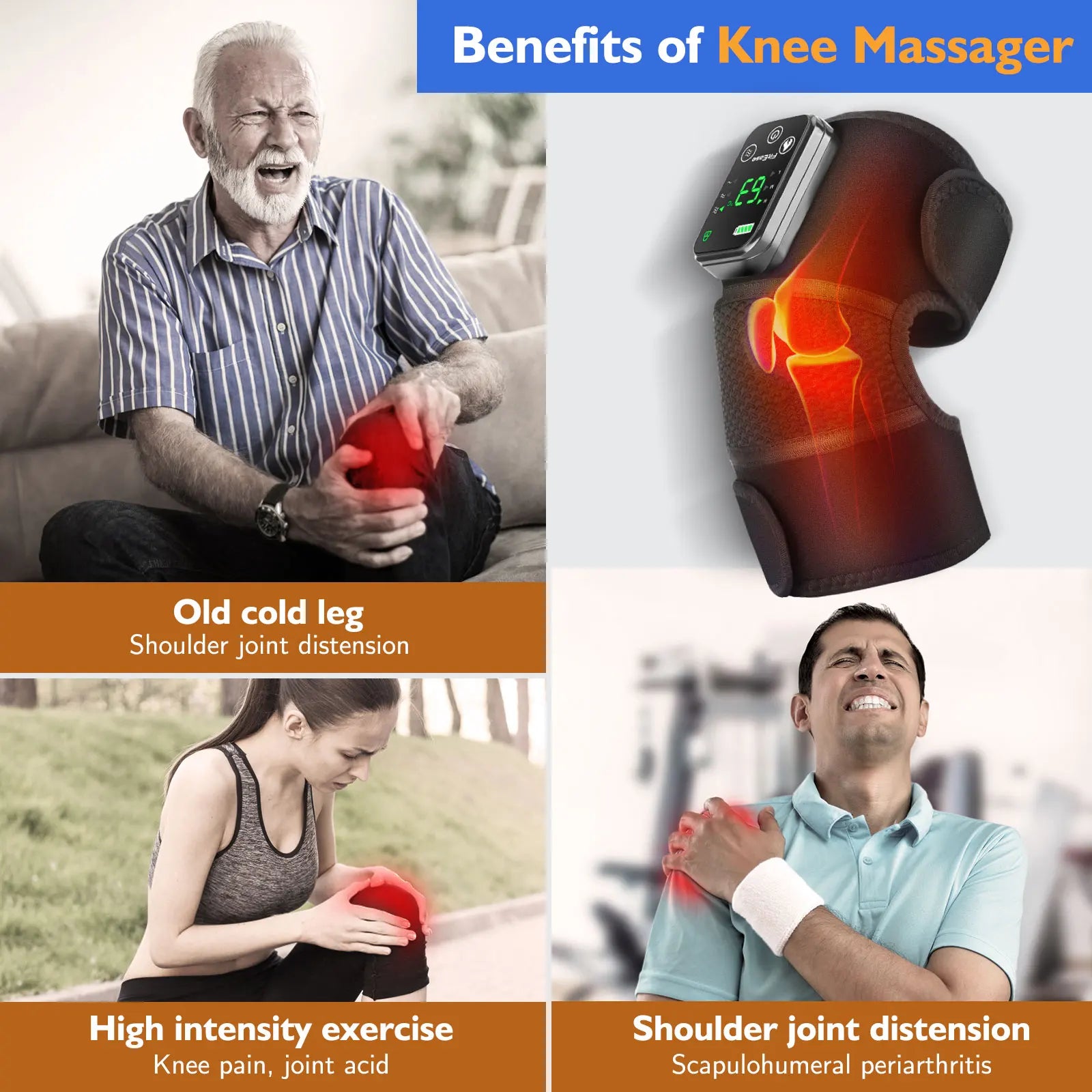 Electric Shouldert Heating Pad 3-Speed Vibration Muscle Relax Belt Thermal Massager Shoulder Neck Health Care Support Brace