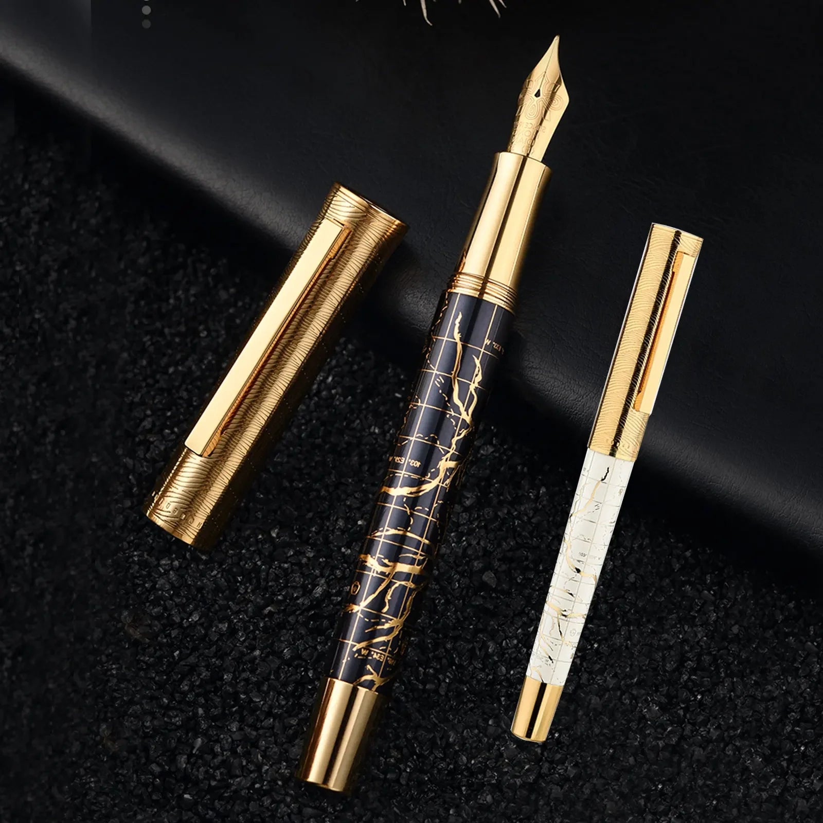 hongdian 1868 fountain pen High end huanghe river series writing ink pen exquisite retro school office supplies gift pen 35# nib