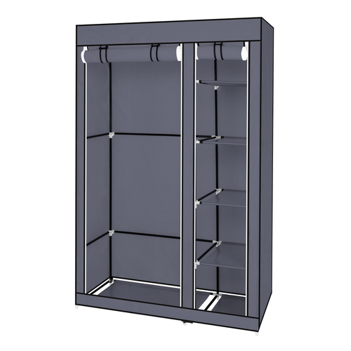 67" Portable Wardrobe Closet - Stylish Storage Organizer with Dustproof Cover