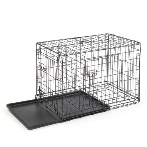 Secure & Spacious 30" Folding Pet Kennel Crate for Dogs & Cats - Easy Setup!