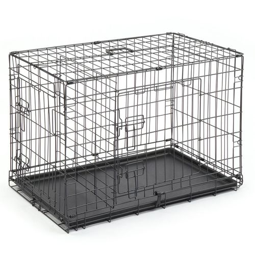 Secure & Spacious 30" Folding Pet Kennel Crate for Dogs & Cats - Easy Setup!