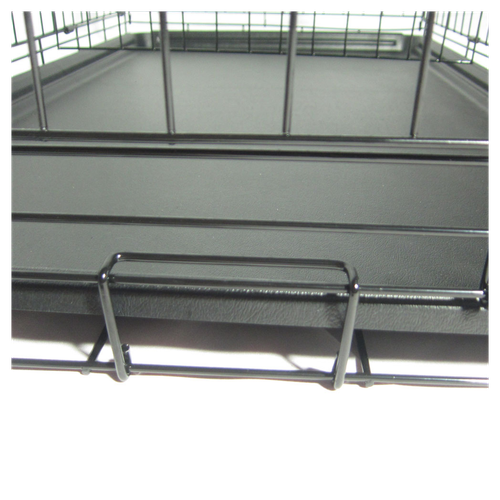 Ultimate 42" Folding Metal Pet Crate - Secure & Spacious for Dogs & Cats!